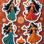 Indian Gods - Religious - Stickers Sheet v5
